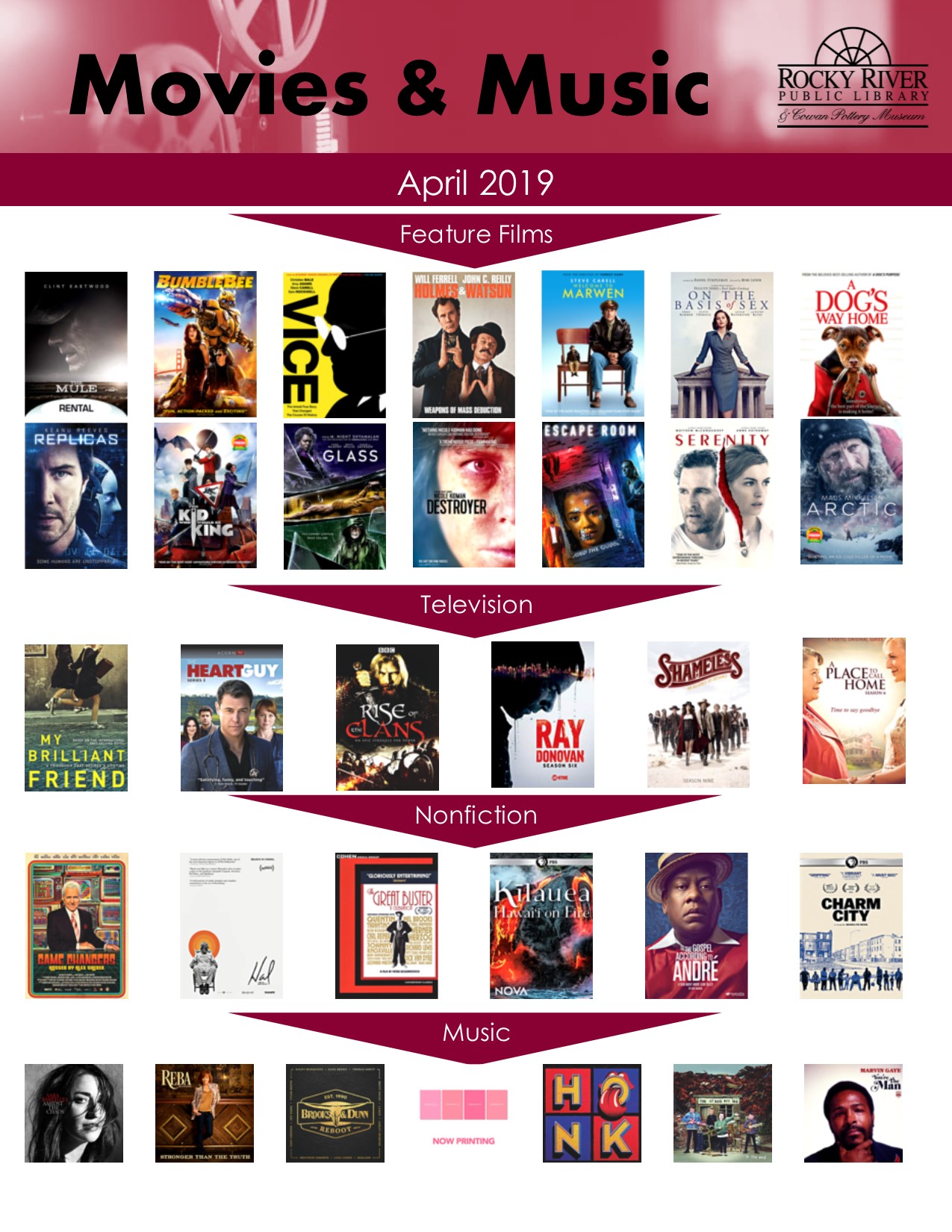 movie and music April 2019