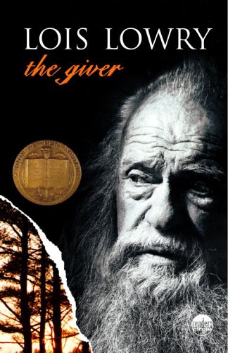 The Giver by Lois Lowry book cover that links to RRPL's catalog.